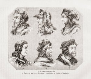 Sechs spanische Könige. von Spanish School