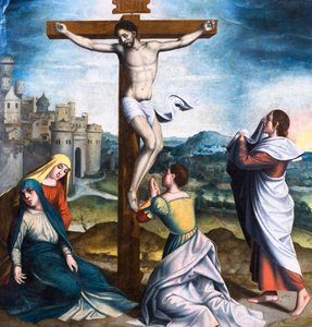 Die Kreuzigung mit den drei Marien und dem Heiligen Johannes