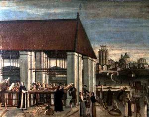 Der Fischmarkt (Detail) von Spanish School