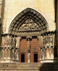 Die Portada del Sarmental, südliches Querschiff, um 1235 von Spanish School