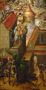 Der Mord an Montezuma und die Plünderung seines Schatzes von Spanish School