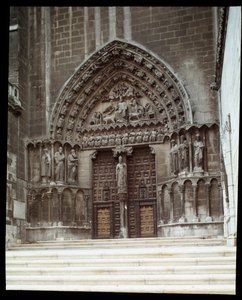 Ansicht des Sakramentportals (Sarmental) der Kathedrale Santa Maria in Burgos. von Spanish School