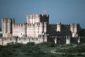 Ansicht der Burg, erbaut um 1453