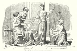 Frauen bei der Hausarbeit im antiken Griechenland von Spanish School