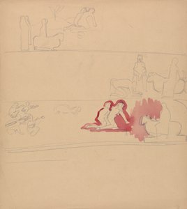 Höhle des Goldenen Kalbs: Anbeter und Kalb von Spencer Frederick Gore