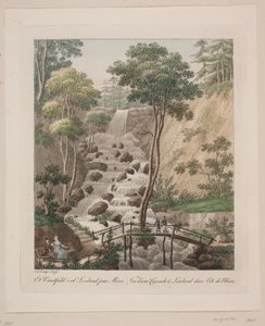 Ein Wasserfall bei Liselund auf Møn von Søren L. Lange