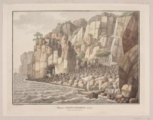 Der Felsen genannt Jons Kirche in Ruths Sogn auf Bornholm von Søren L. Lange