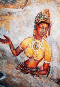 Mädchen von Sigiriya, Fresko, archäologische Stätte Sigiriya