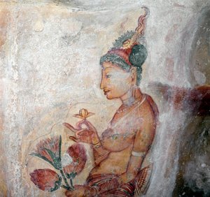 Ansicht der Magd von Sri Lankan School