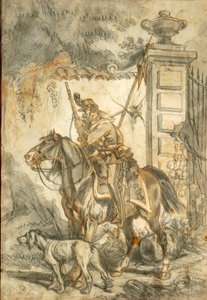 Lanzenreiter auf Patrouille, Illustration von Stanislao Grimaldi del Poggetto