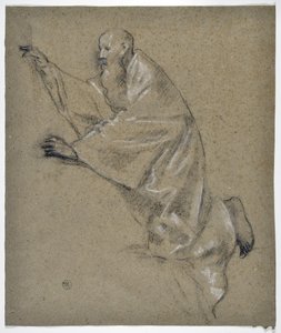 Studie eines knienden Mannes mit Draperie von Stanislas Torrents y de Amat