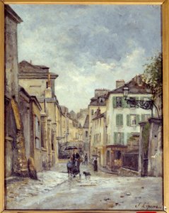 Eine Straße im alten Montmartre in Paris von Stanislas Victor Edouard Lepine