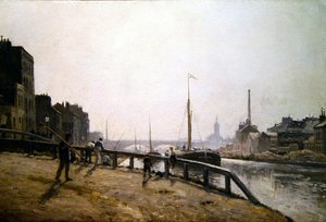 Kanalszene von Stanislas Victor Edouard Lepine