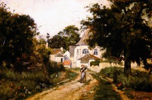 Das Dorf verlassen von Stanislas Victor Edouard Lepine