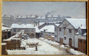 Die Vororte von Paris im Schnee von Stanislas Victor Edouard Lepine