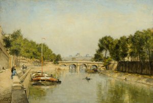 Die Ufer der Seine im Frühling von Stanislas Victor Edouard Lepine