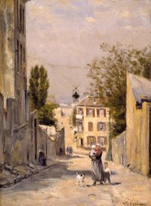 Die Rue de Norvins, Montmartre von Stanislas Victor Edouard Lepine