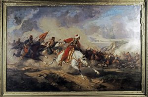 Osmanisches Reich: Schlacht von Mohács (29. August 1526) zwischen den Kräften des Königs von Stanislaus von Chlebowski