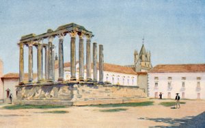 Tempel der Diana, Evora von Stanley Inchbold