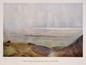 Regen über Jericho und dem Toten Meer, in Palästina 1906