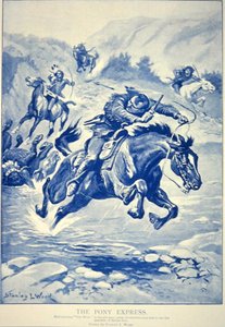 Pony Express von Indianern verfolgt