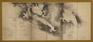 Drachen und Wolken, Momoyama- oder Edo-Periode, 1590-1640 von Sôtatsu