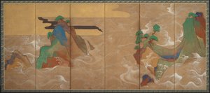Wellen bei Matsushima von Sôtatsu