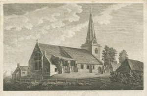 Church Eaton Kirche: Gravur, nd [ca. 1800] von Stebbing Shaw
