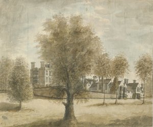 Drayton Bassett - "Drayton Manor": Aquarell, 1789-1793 von Stebbing Shaw