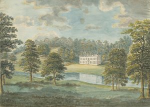 Great Barr Hall: Aquarell, undatiert [1762-1802] von Stebbing Shaw