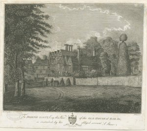 Great Barr Dorf - Altes Tudorhaus: Gravur, undatiert [spätes 18. Jahrhundert]