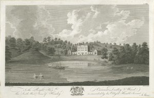 Himley Hall: Radierung, undatiert [1762-1798] von Stebbing Shaw
