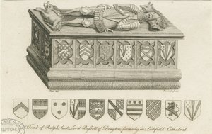 Lichfield Kathedrale - Grab von Lord Bassett: Gravur, undatiert [ca. 1791] von Stebbing Shaw