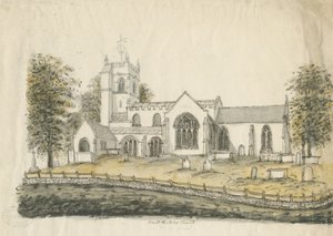 Madeley Church: Aquarellzeichnung, undatiert [1762-1802]