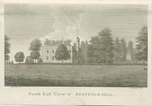 Statfold Hall: Gravur, undatiert [1762-1798] von Stebbing Shaw