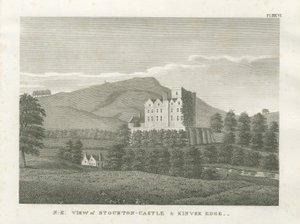 Stourton Castle und Kinver Edge: Gravur, undatiert [1799] von Stebbing Shaw