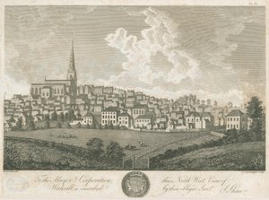 Walsall Town - Nordwestansicht: Gravur, undatiert [ca. 1798]