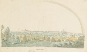 Wolverhampton - Ferne Ansicht von den Höhen von Tettenhall: Aquarell, undatiert [spätes 18. Jahrhundert]