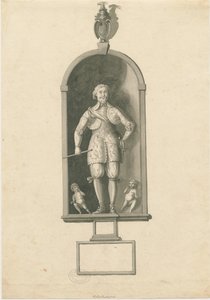 Wolverhampton - Statue von Admiral Richard Leveson in der St. Peter