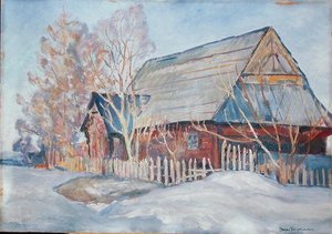 Hütte in Podhale von Stefan Filipowicz