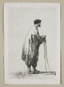 Bettler im Profil nach rechts von Stefan Juliusz Norblin de la Gourdaine