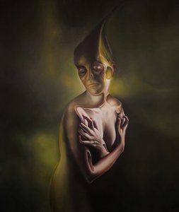 Dunkle surreale Frau