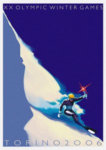 Offizielles Plakat der XX. Olympischen Winterspiele 2006 in Turin von Stefano Riboli