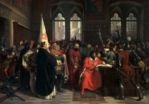 Die Vertreibung von Gautier VI. von Brienne, Herzog von Athen im Jahr 1343 von Stefano Ussi
