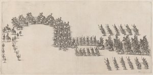 Eine Prozession von sechzig Reitern und Fackelträgern, 1652 von Stefano della Bella