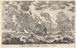 Ein gewöhnliches Schiff, das zwischen Dover und Calais fährt, 1647 von Stefano della Bella