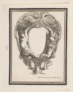 Kartusche mit Ente und Nymphen, 1647