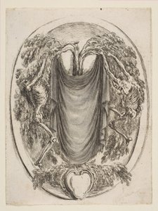 Kartusche mit Skeletten, 1647 von Stefano della Bella