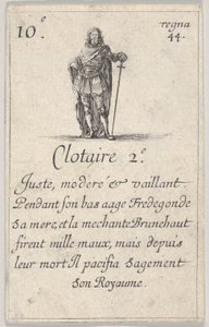 Clotaire II. Juste, moderé..., aus dem Spiel der Könige von Frankreich