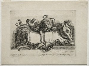 Sammlung verschiedener Kaprizen und neuer Entwürfe von Kartuschen und Ornamenten: Nr. 18 von Stefano della Bella